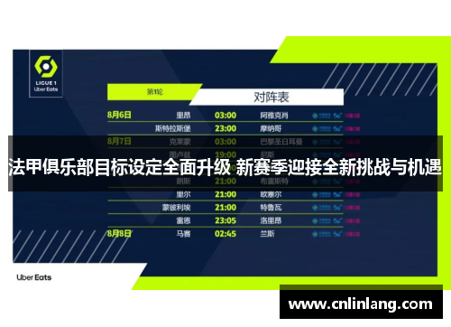 法甲俱乐部目标设定全面升级 新赛季迎接全新挑战与机遇